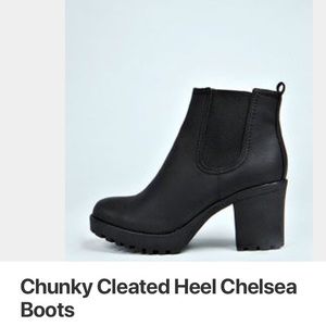 Chunky heel booties